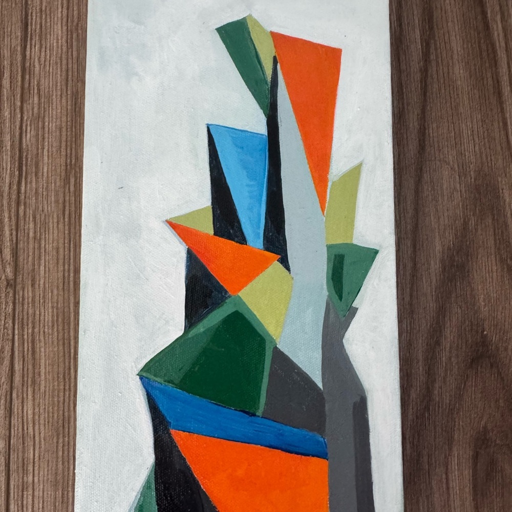 Abstract Geometric Canvas Art - Multicolor